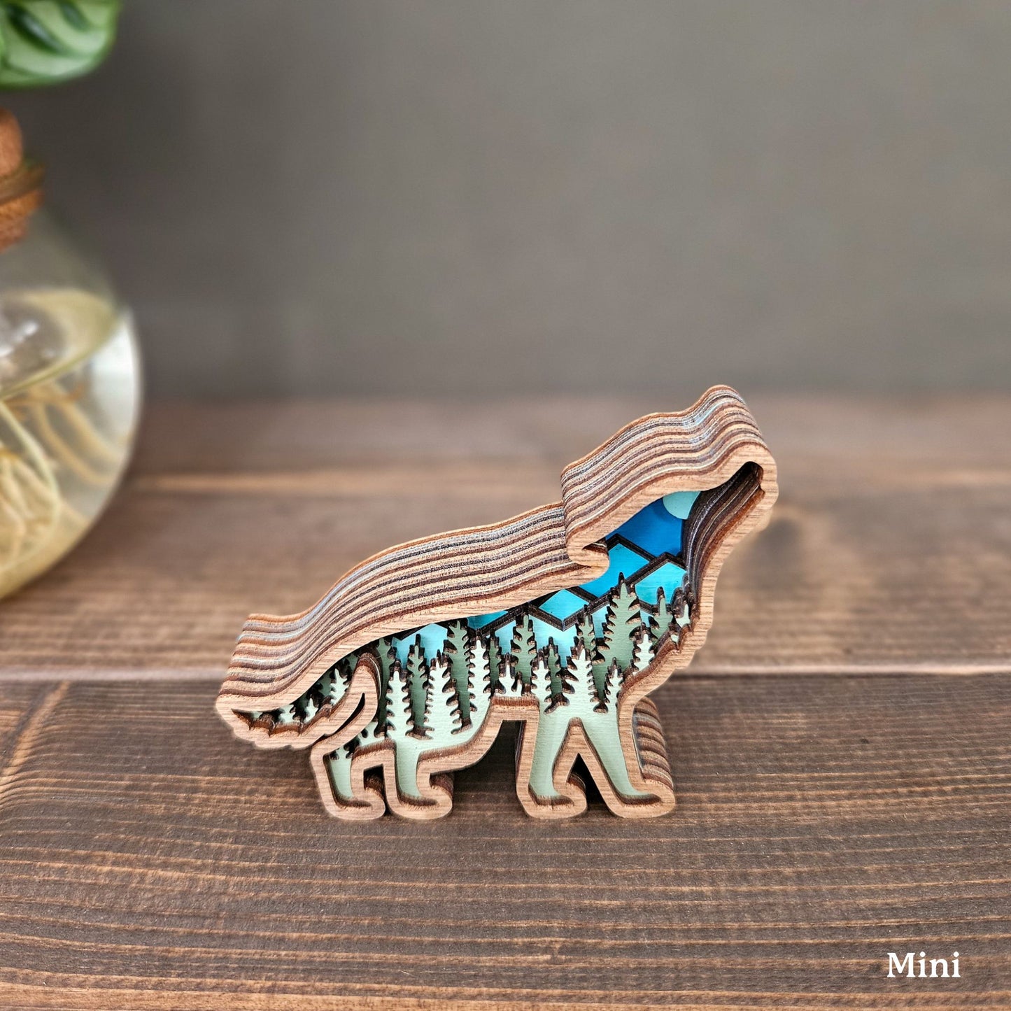 3D Layered Mini Wolf-New Version!