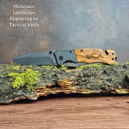 Personalized Blue Wave Knife