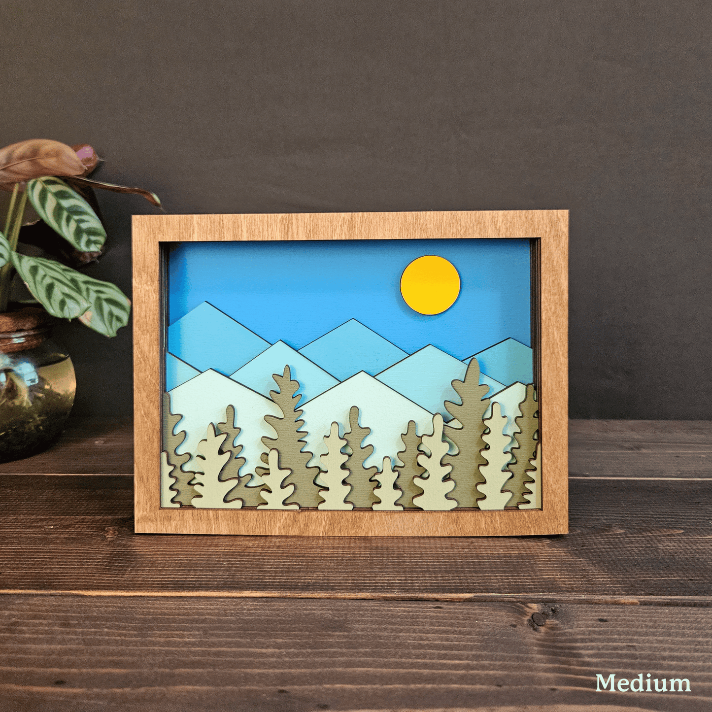 Colorado Mountain Layered Wood Art