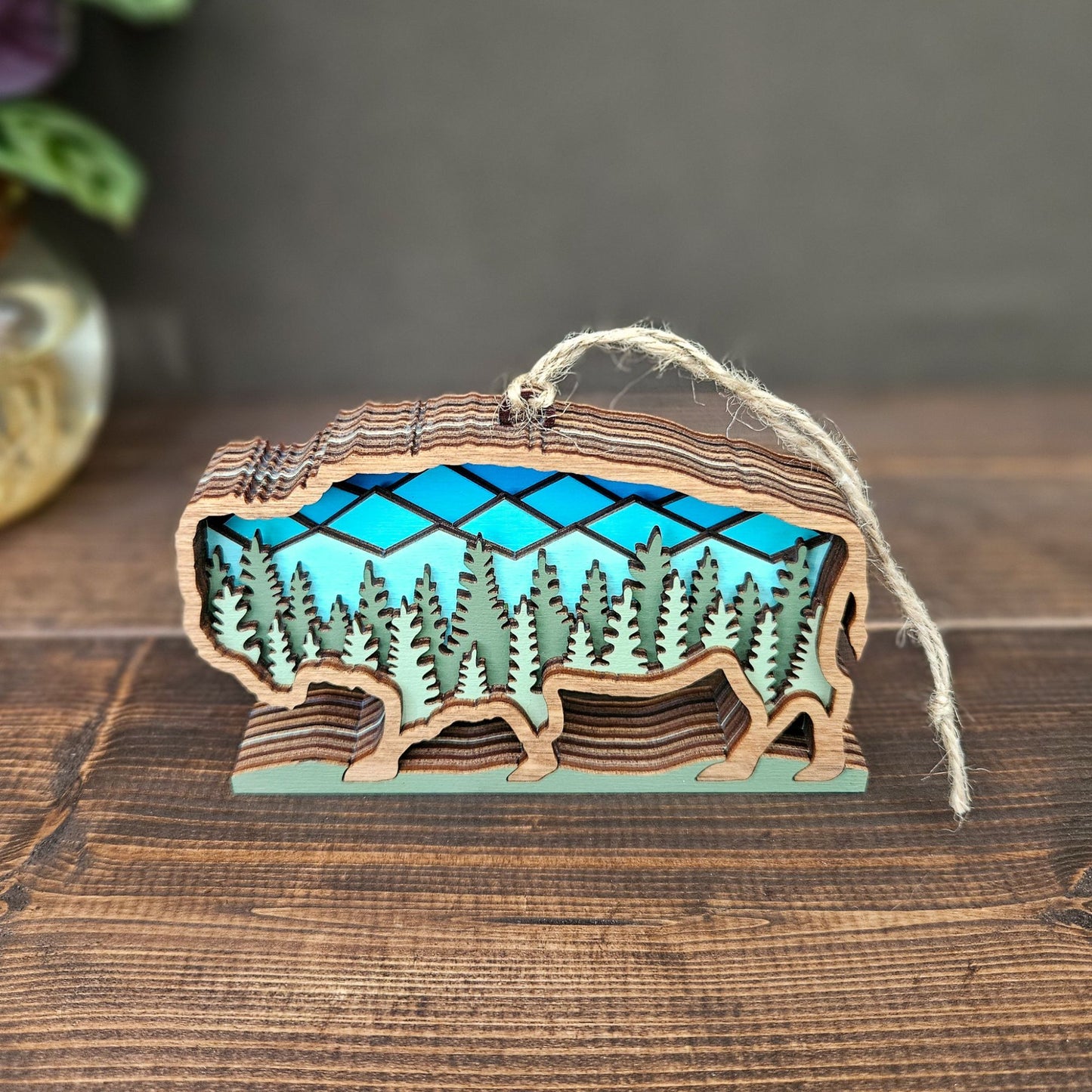 3D Bison Christmas Tree Ornament-New Version!