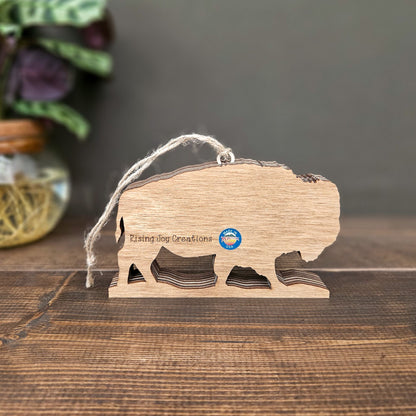 3D Bison Christmas Tree Ornament-New Version!