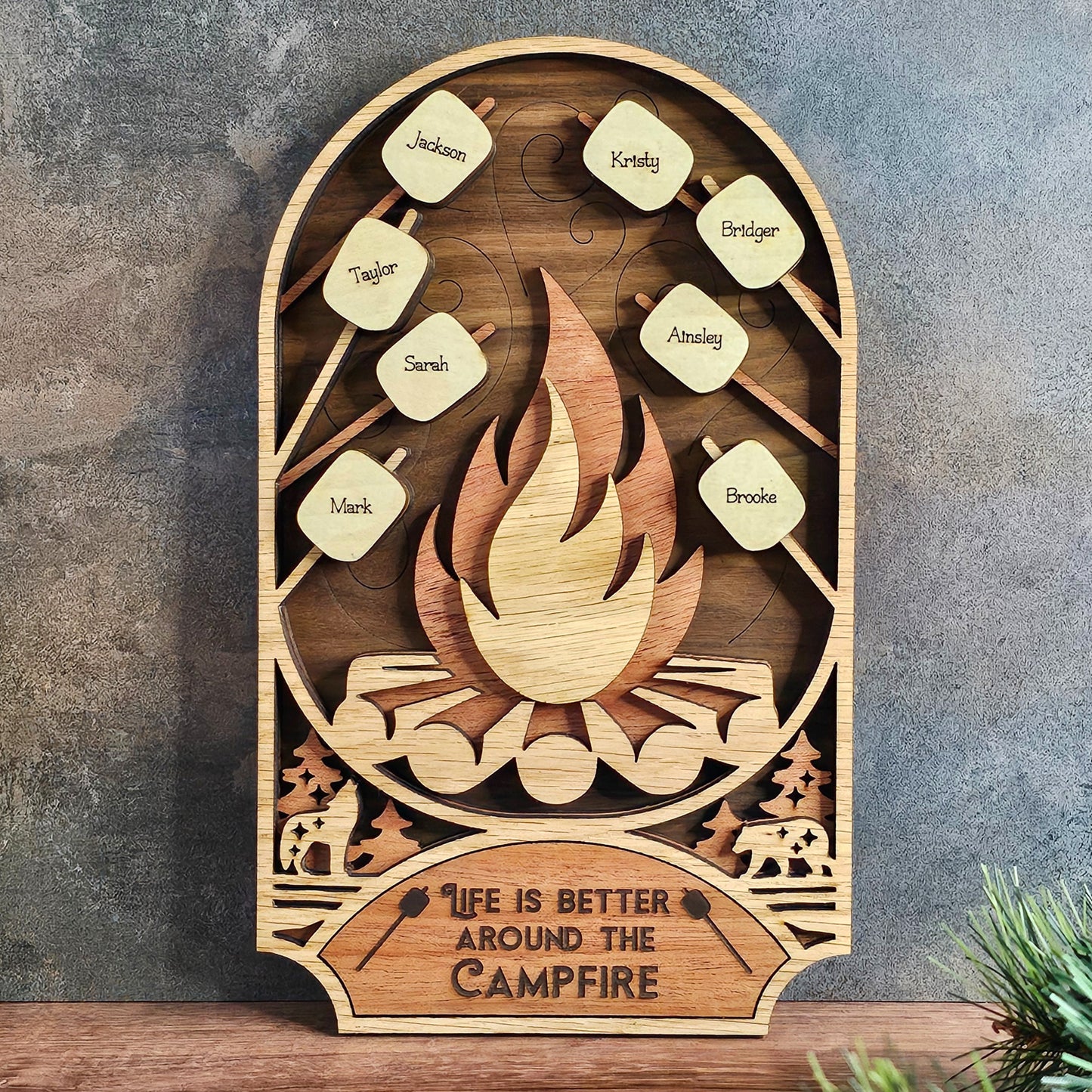 Personalized S'mores Family Sign