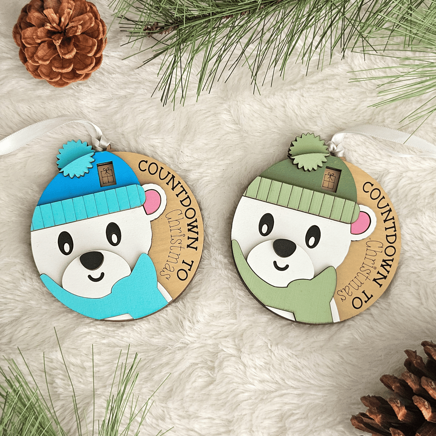 Polar Bear Christmas Countdown Ornament