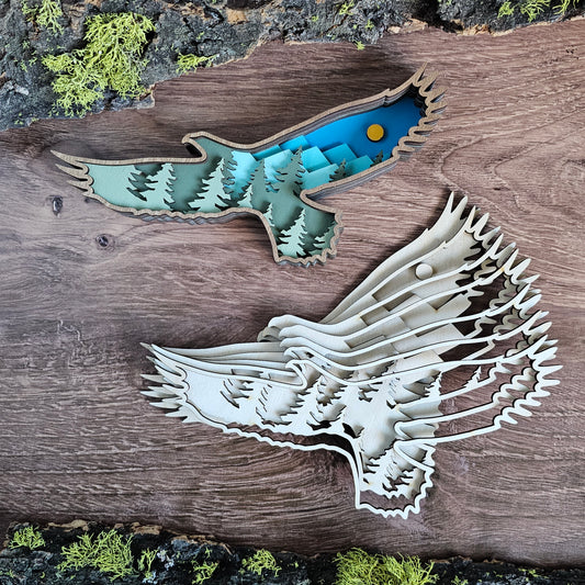 3D Layered Eagle Art DIY Kit