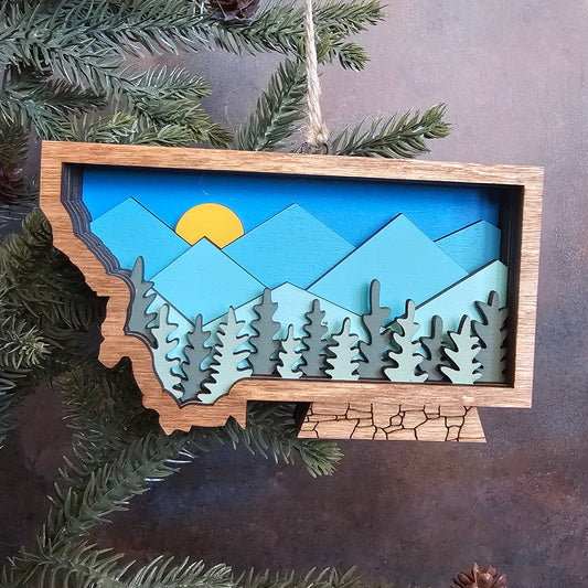 3D Montana Christmas Tree Ornament