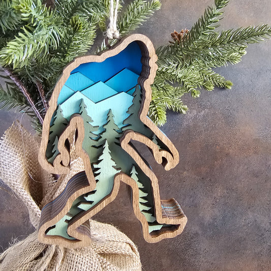 3D Bigfoot Christmas Tree Ornament
