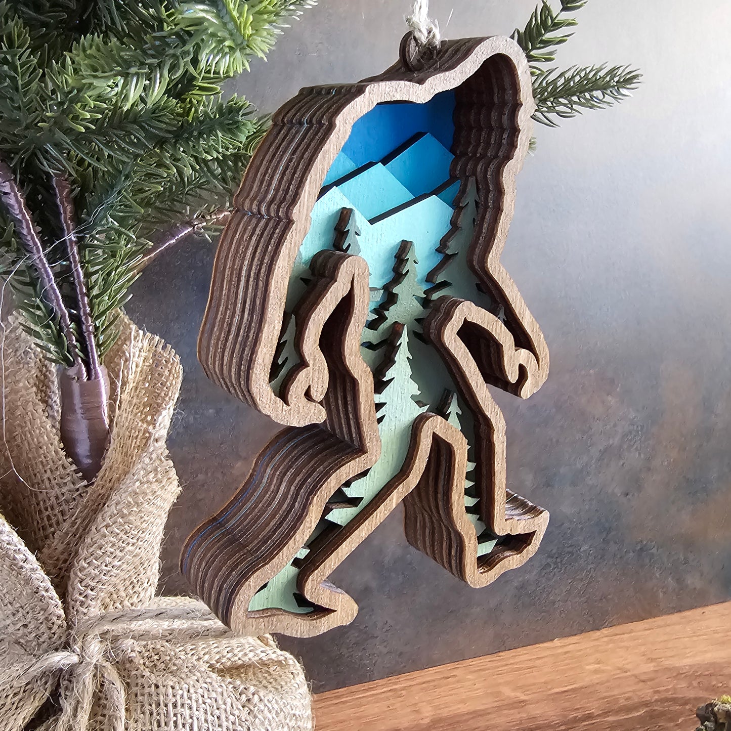 3D Bigfoot Christmas Tree Ornament