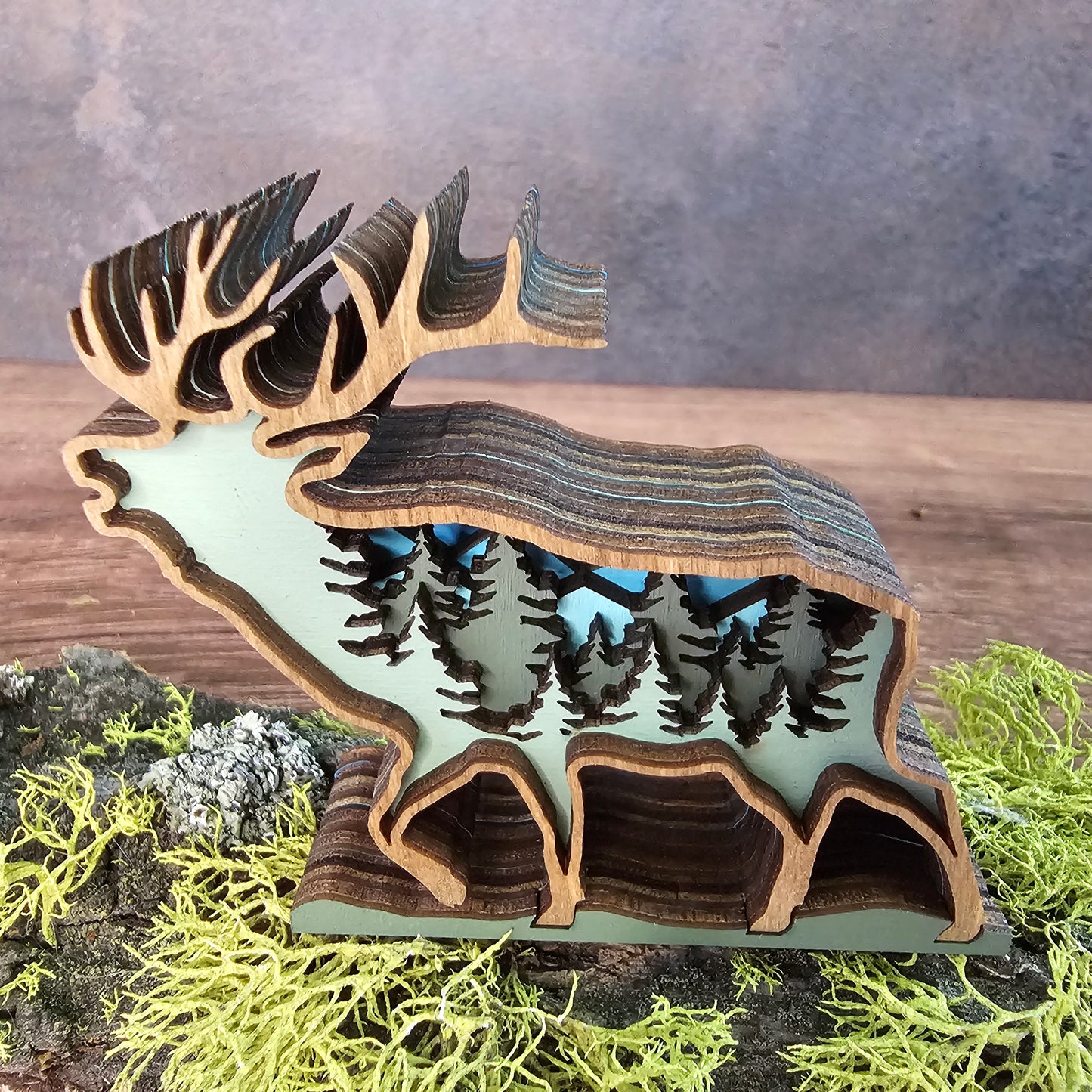 3D Layered Mini Elk