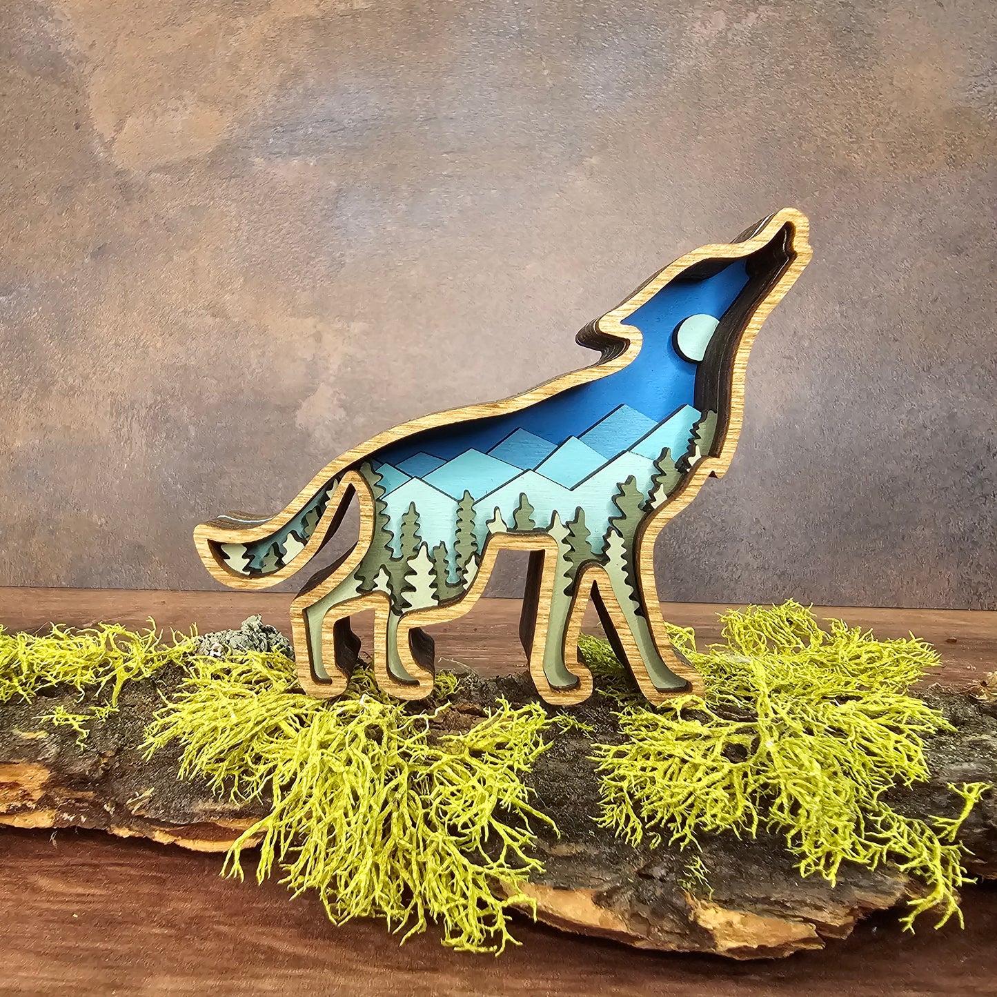 3D Layered Mini Wolf