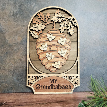 Personalized Bee Hive Family Sign