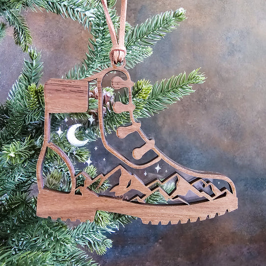 Hiking Boot Christmas Tree Ornament