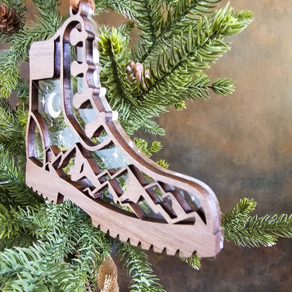 Hiking Boot Christmas Tree Ornament