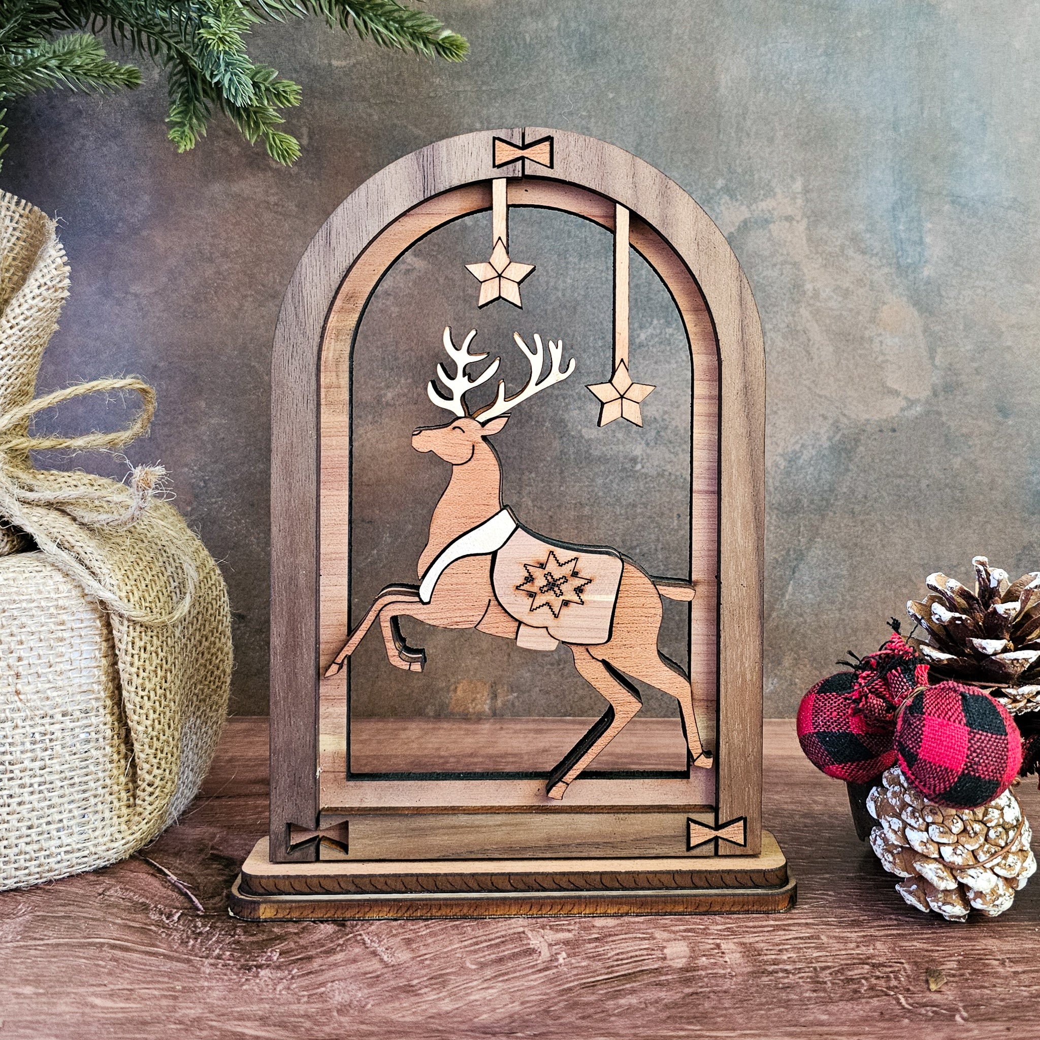 Reindeer Arch Christmas Mantel Decoration – Rising Joy Creations