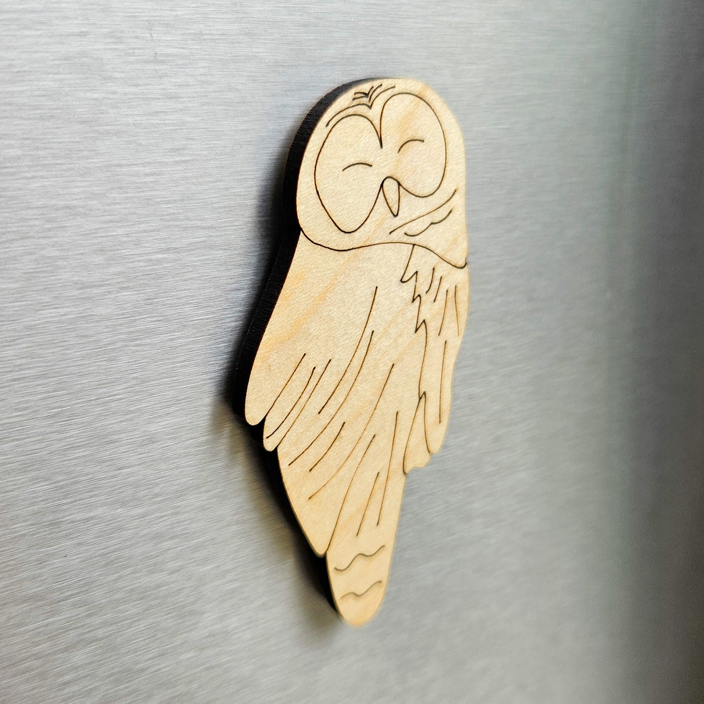 Wooden Animal Magnets Set - Bear, Owl, and Fox