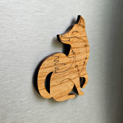 Wooden Animal Magnets Set - Bear, Owl, and Fox