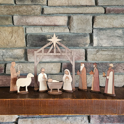 Handcrafted Wooden Nativity Set