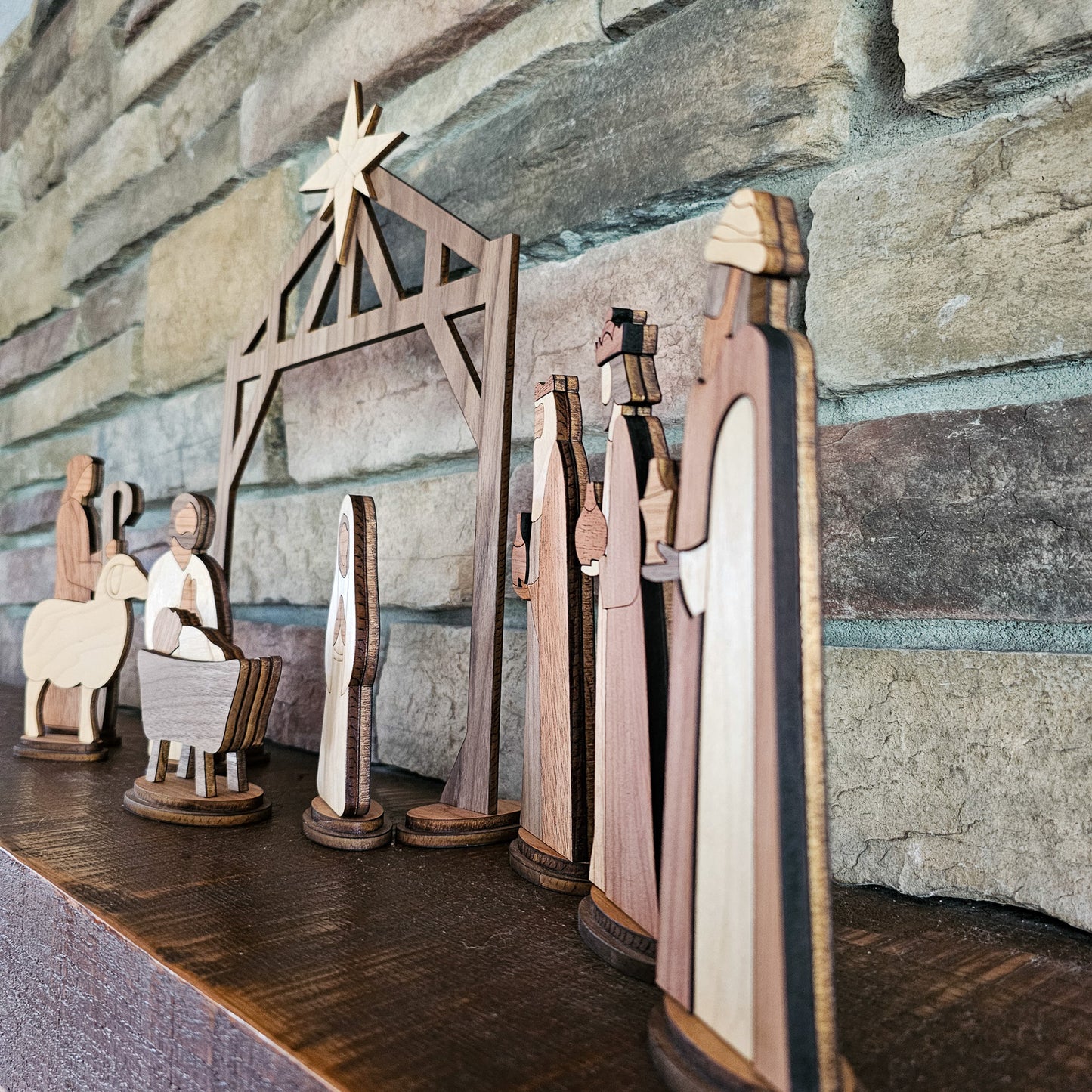 Handcrafted Wooden Nativity Set