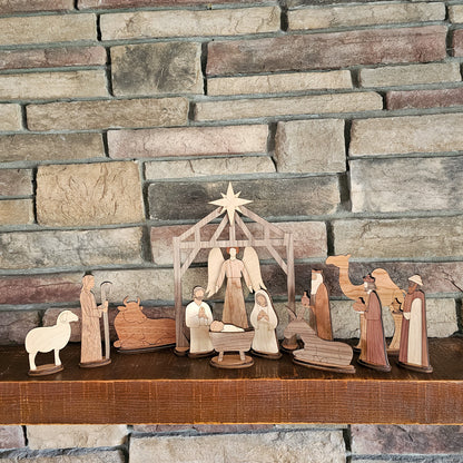 Handcrafted Wooden Nativity Set