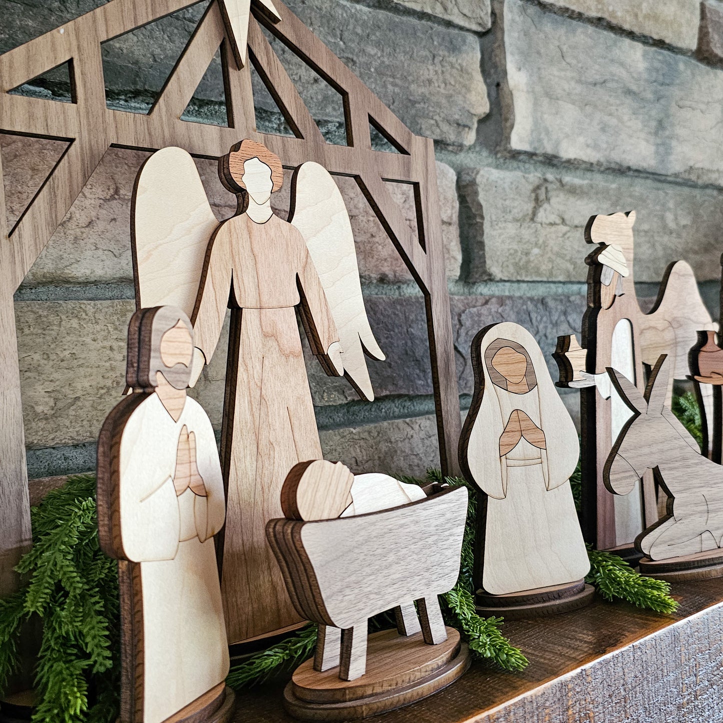 Handcrafted Wooden Nativity Set