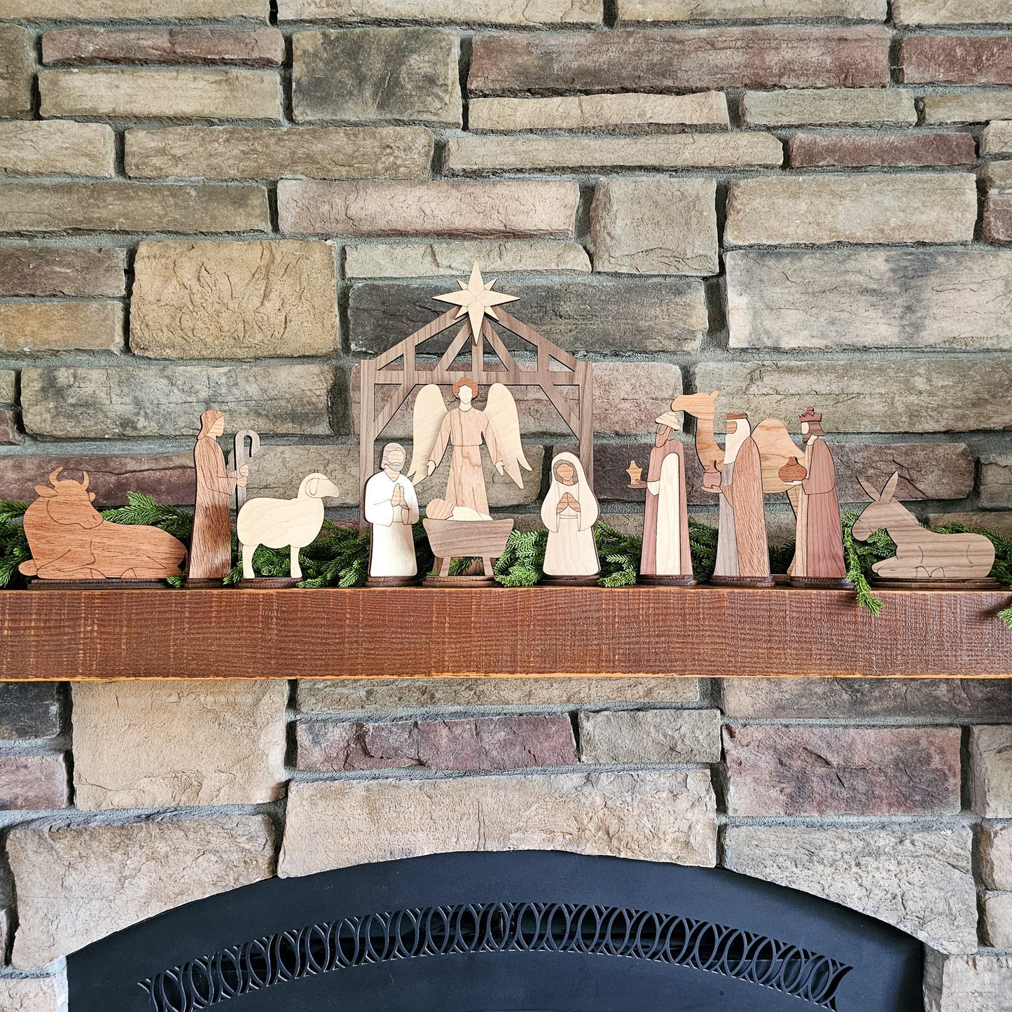 Handcrafted Wooden Nativity Set