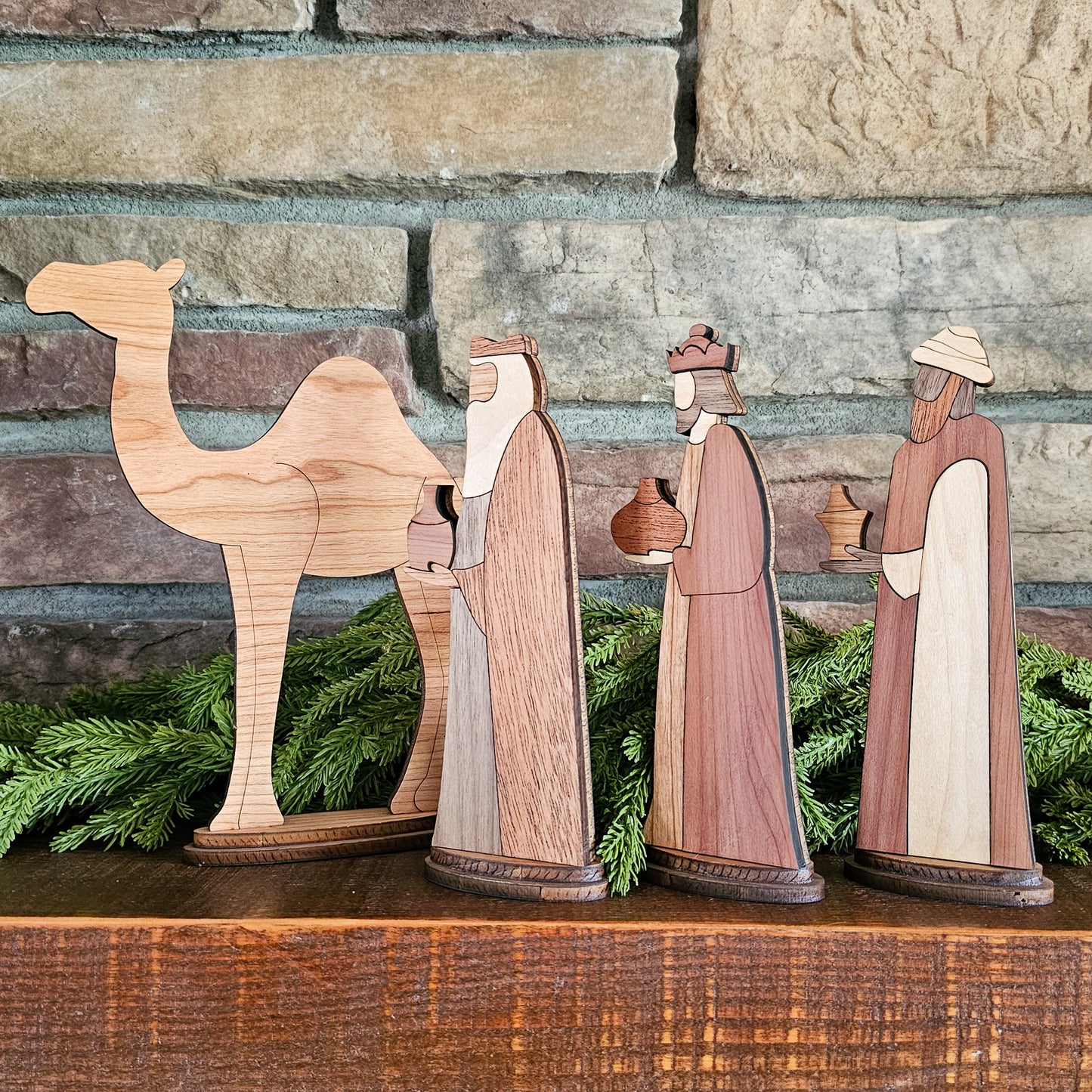 Handcrafted Wooden Nativity Set