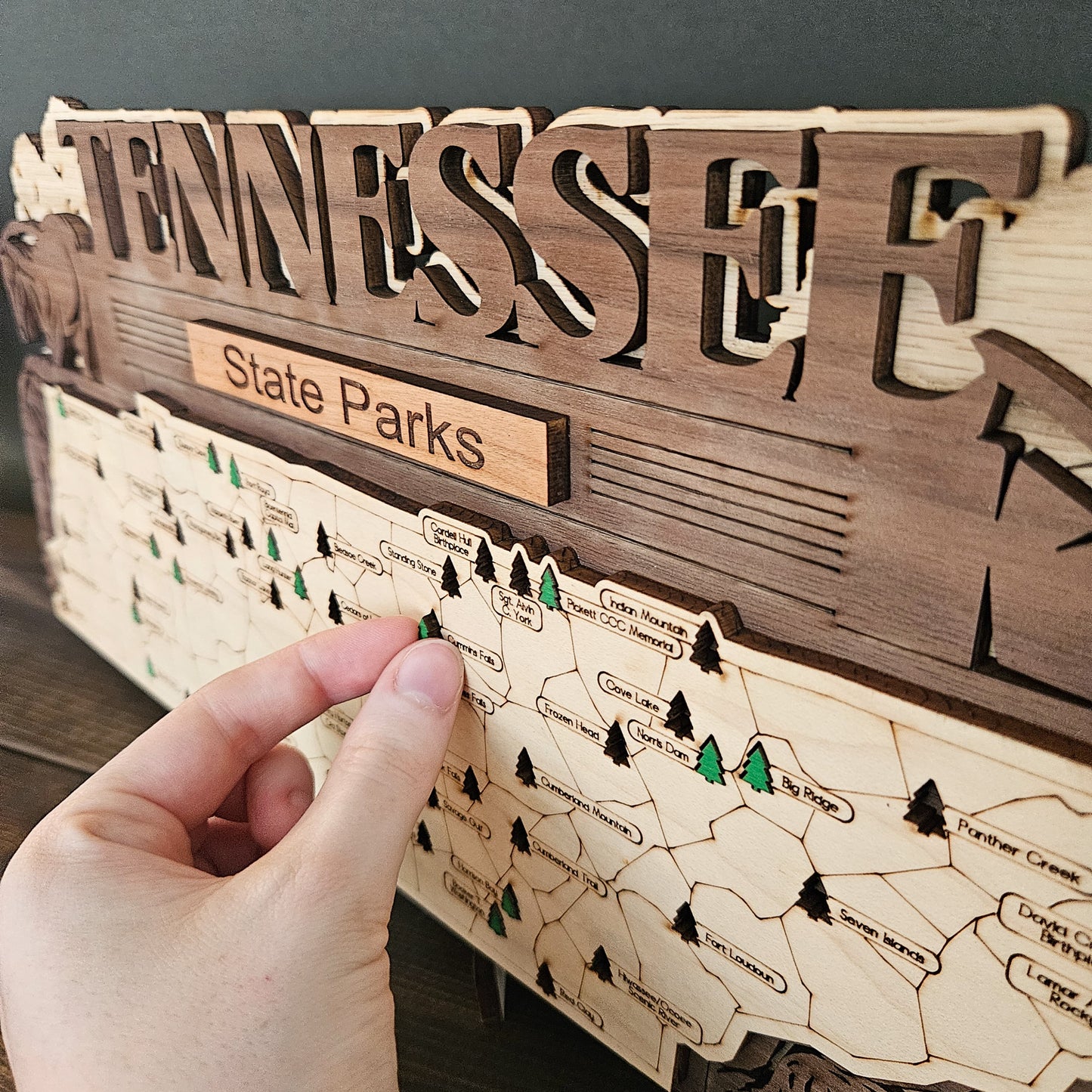 Tennessee State Park Travel Tracking Map