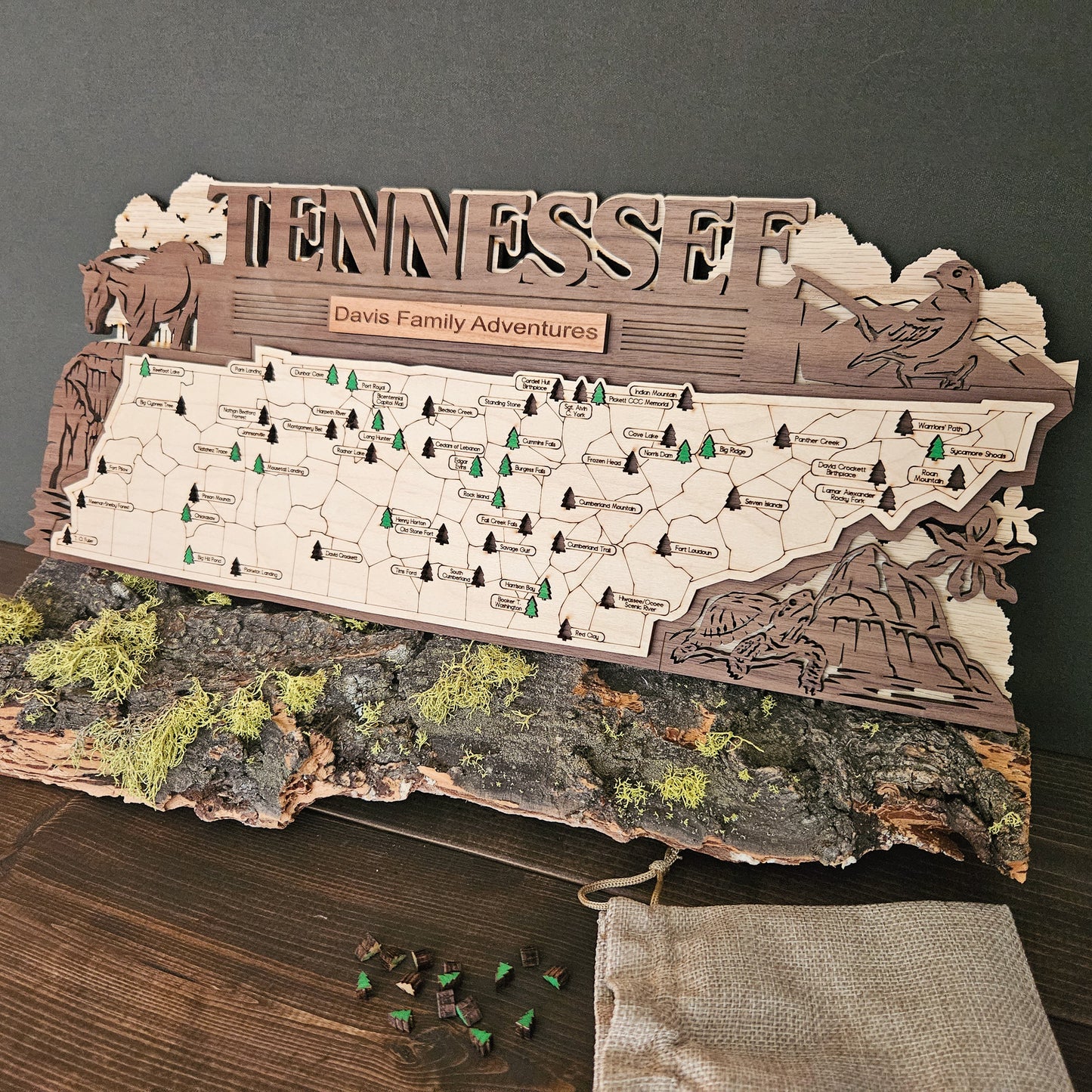 Tennessee State Park Travel Tracking Map