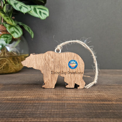 Mini 3D Bear Christmas Tree Ornament