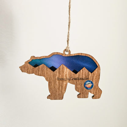 Northern Lights Bear Ornament