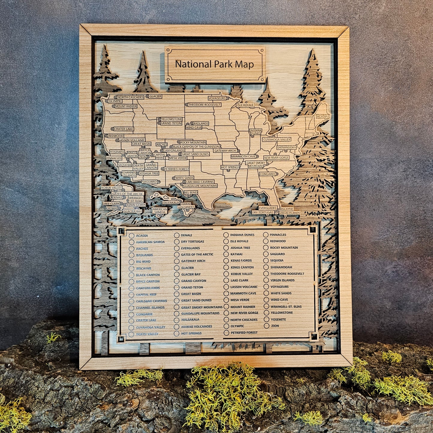 National Park Map-Compact Size