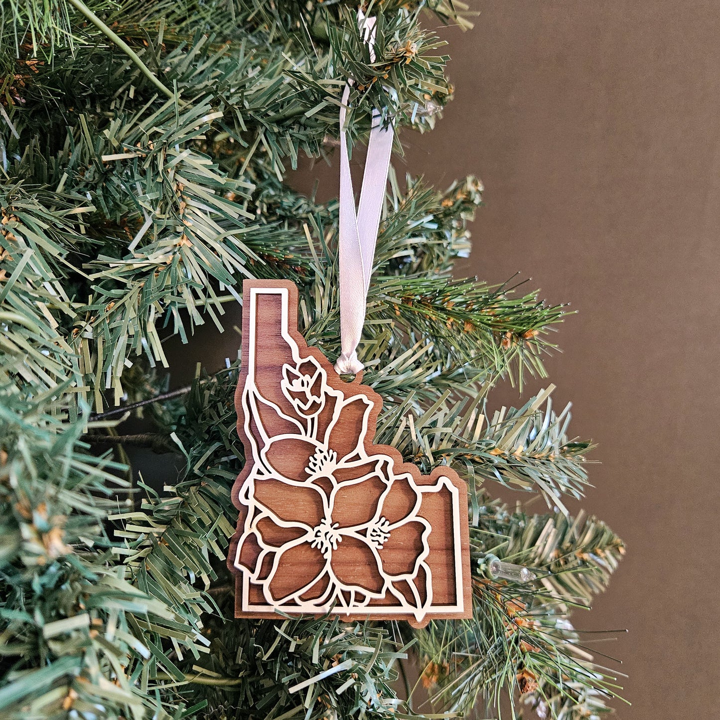 Idaho State Flower Wood Ornament
