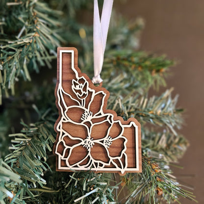Idaho State Flower Wood Ornament