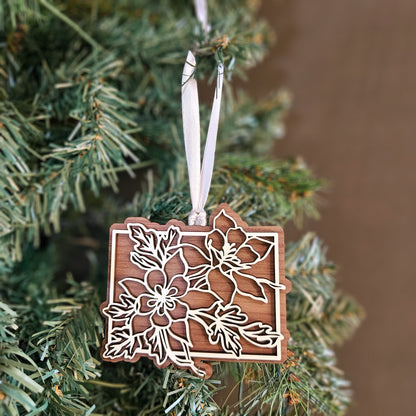 Colorado State Flower Wood Ornament