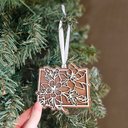 Colorado State Flower Wood Ornament