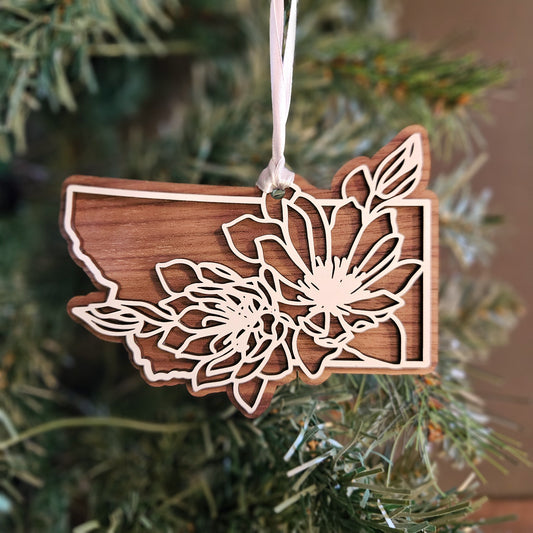 Montana Bitterroot State Flower Ornament