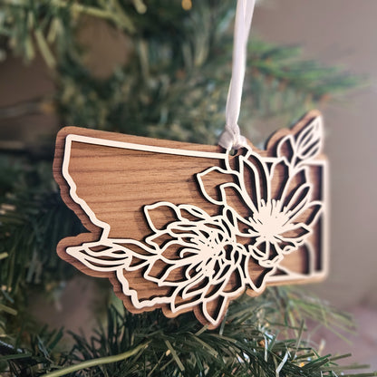 Montana Bitterroot State Flower Ornament