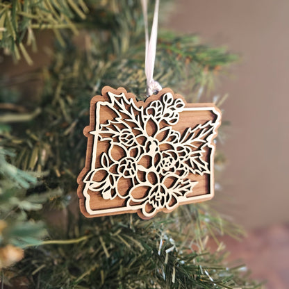 Oregon State Flower Wood Ornament