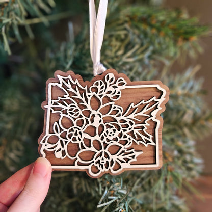 Oregon State Flower Wood Ornament