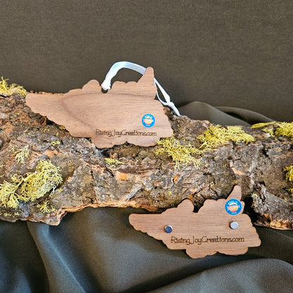 Tennessee State Flower Wood Ornament