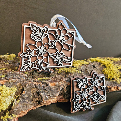 Colorado State Flower Wood Ornament
