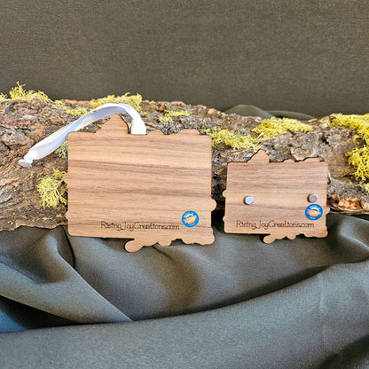 Colorado State Flower Wood Ornament