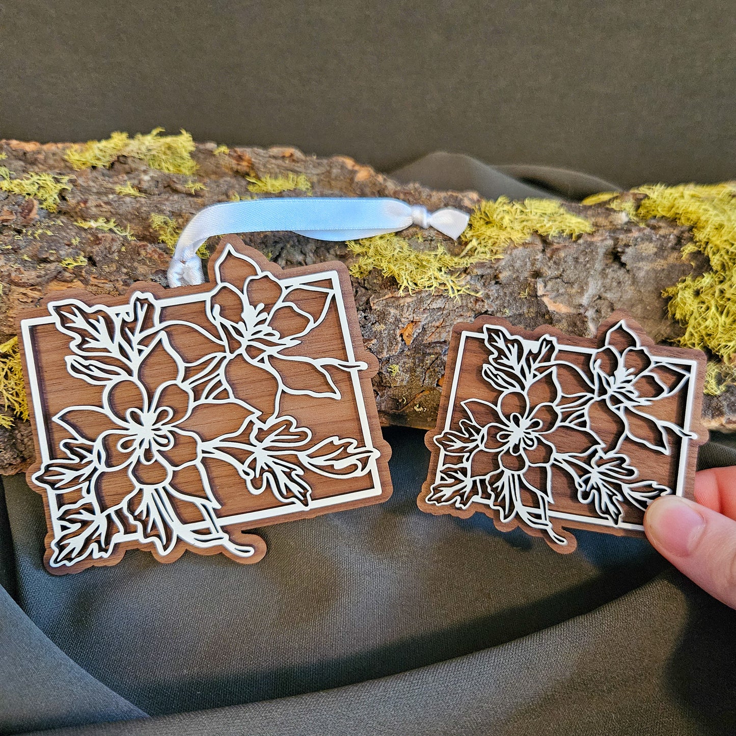 Colorado State Flower Wood Ornament