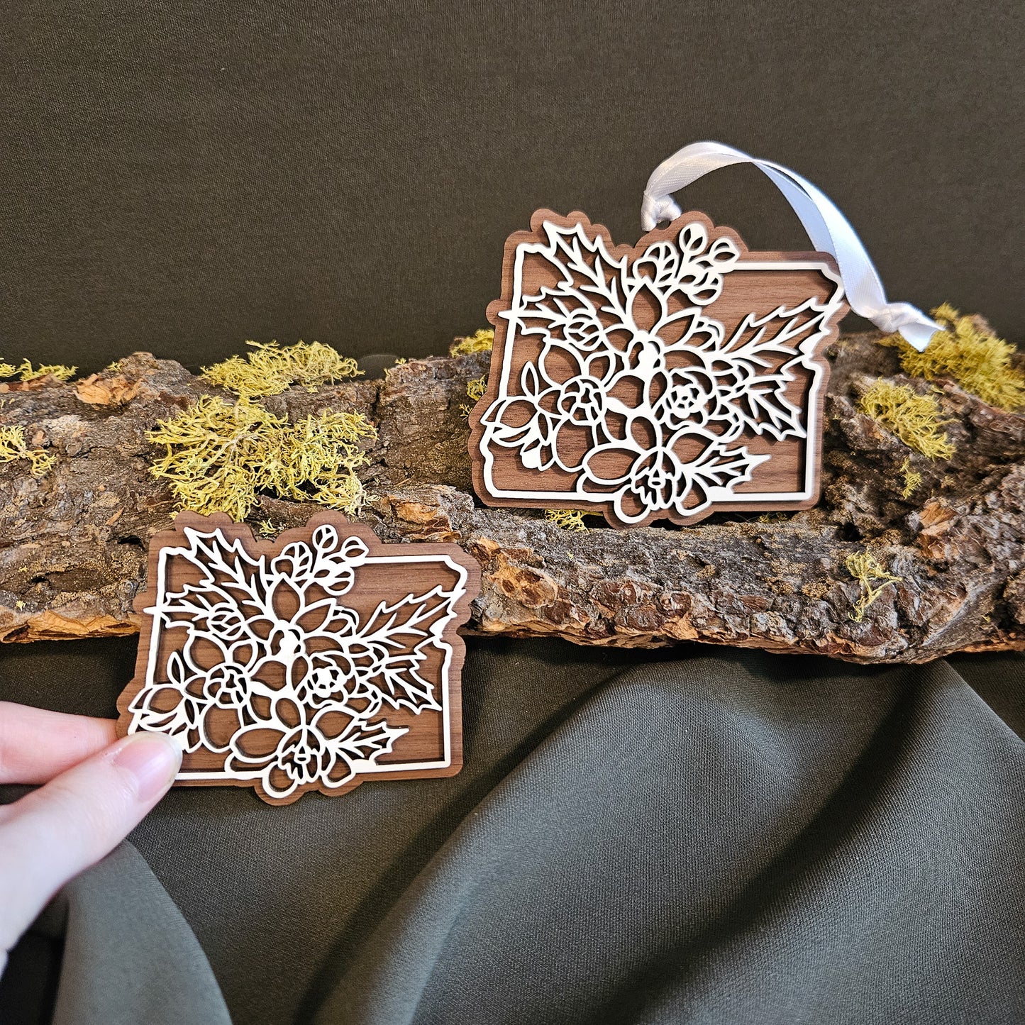 Oregon State Flower Wood Ornament