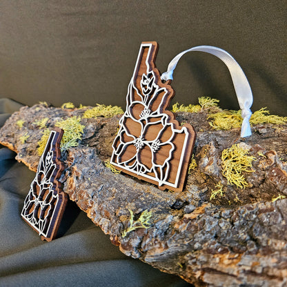 Idaho State Flower Wood Ornament