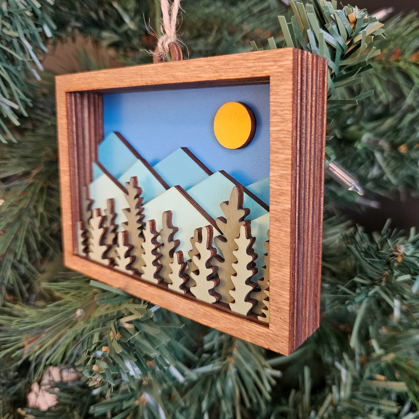 Colorado Mountain Wood Ornament