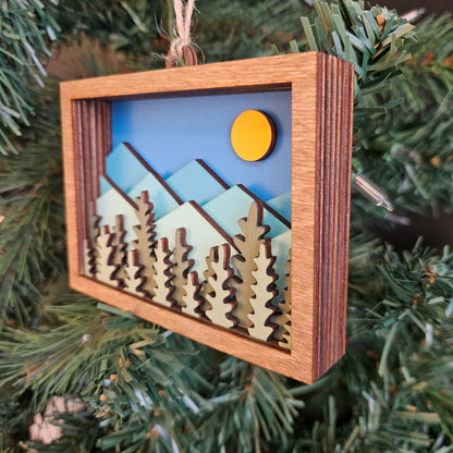 Colorado Mountain Wood Ornament