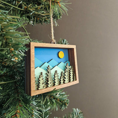 Colorado Mountain Wood Ornament