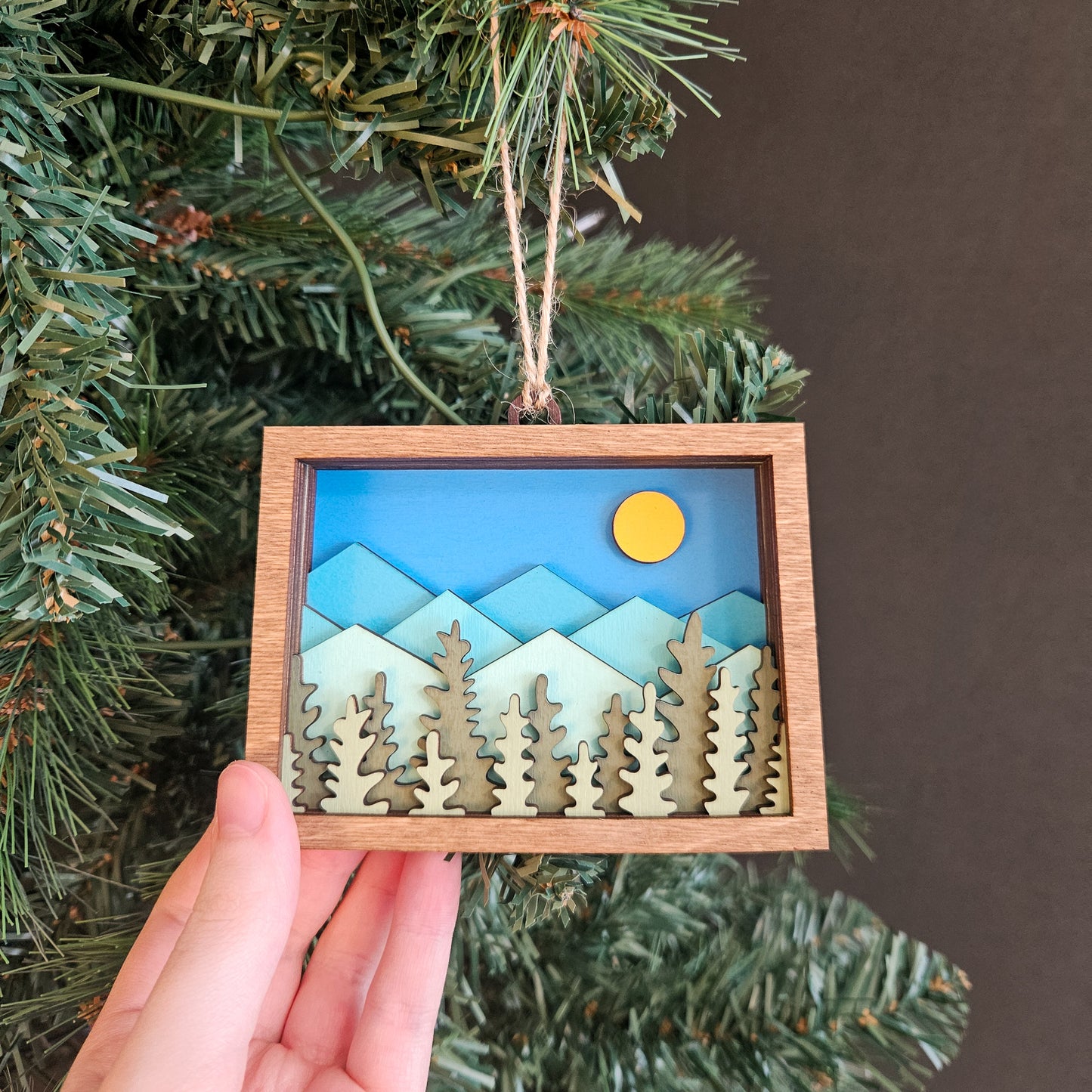 Colorado Mountain Wood Ornament