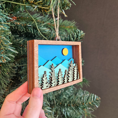 Colorado Mountain Wood Ornament