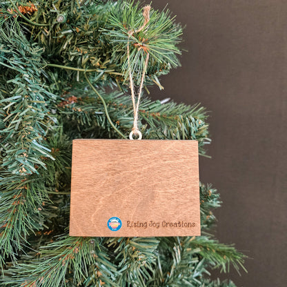 Colorado Mountain Wood Ornament